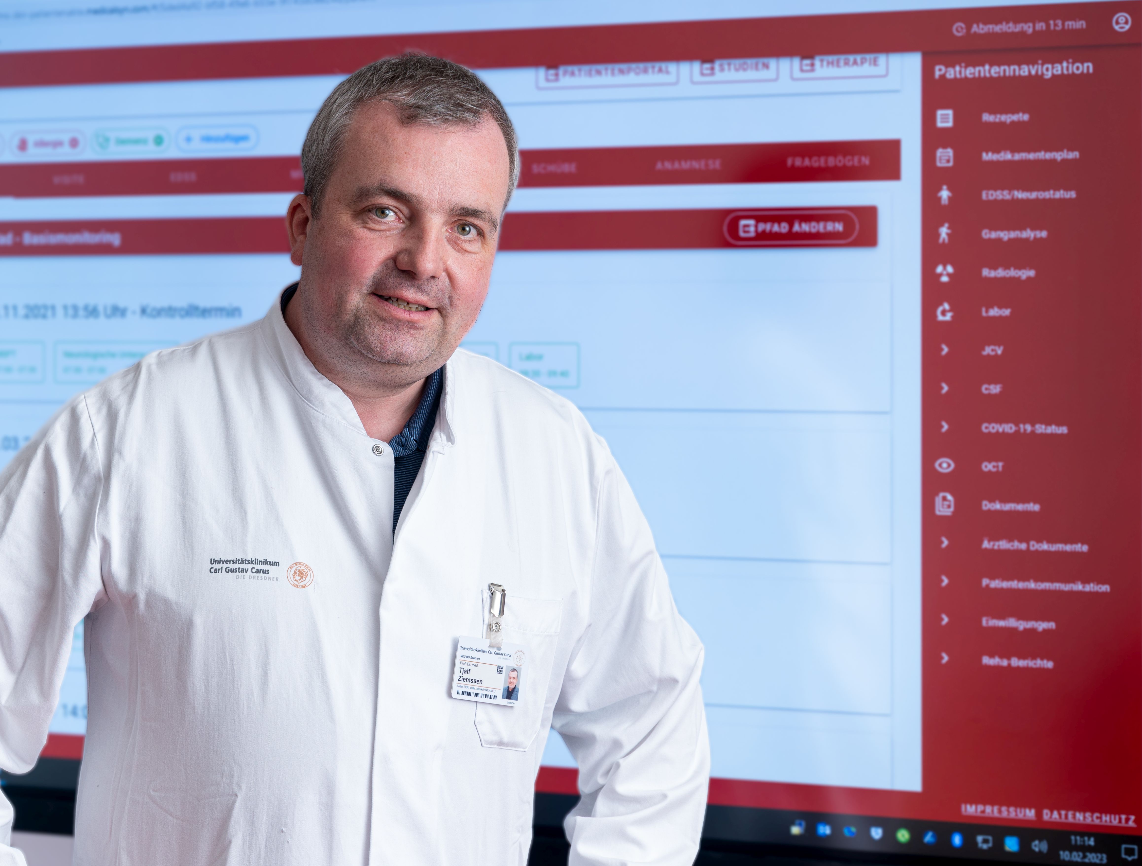 Prof. Dr. Tjalf Ziemssen, Leiter des MS-Zentrums sowie des Zentrums für klinische Neurowissenschaften am Dresdner Uniklinikum. (Uniklinikum Dresden / Kirsten Lassig)